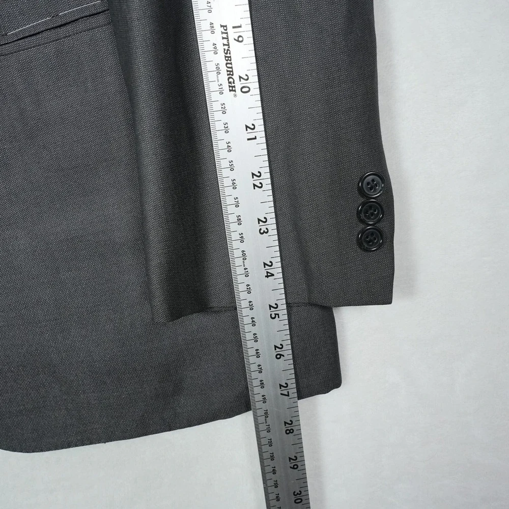 Brioni NM Estense Mens Blazer 42R Charcoal Grey Wool Silk 2-Button Sport Coat IT